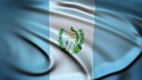 Seamless Loop Waving Silky Country Flag Guatemala Stock Footage 286346083