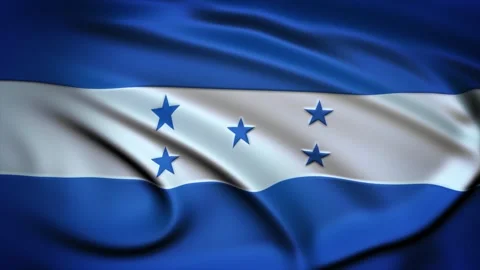 Seamless Loop Waving Silky Country Flag Honduras Stock Footage 286346119