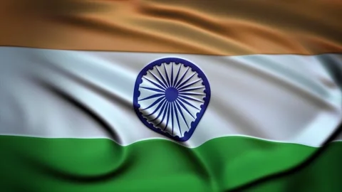 Seamless Loop Waving Silky Country Flag India Stock Footage 286346153