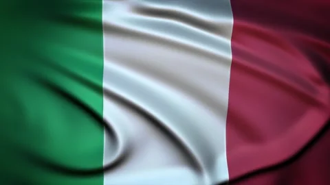 Seamless Loop Waving Silky Country Flag Italy Stock Footage 286346175