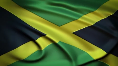 Seamless Loop Waving Silky Country Flag Jamaica Stock Footage 286346210