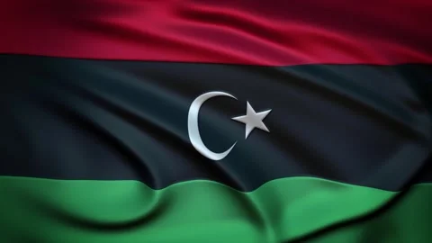 Seamless Loop Waving Silky Country Flag Libya Stock Footage 286346316