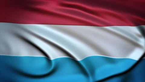 Seamless Loop Waving Silky Country Flag Luxembourg Stock Footage 286346338