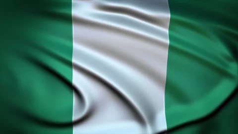 Seamless Loop Waving Silky Country Flag Nigeria Stock Footage 286346485