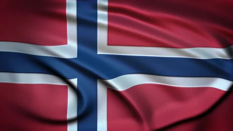 Seamless Loop Waving Silky Country Flag Norway Stock Footage 286346494