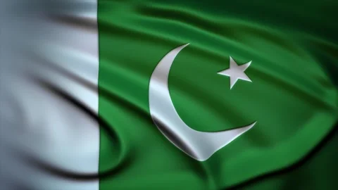 Seamless Loop Waving Silky Country Flag Pakistan Stock Footage 286346501
