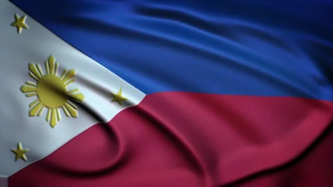 Seamless Loop Waving Silky Country Flag Philippines Stock Footage 286346538