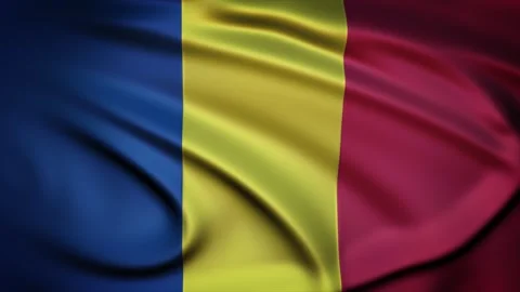 Seamless Loop Waving Silky Country Flag Romania Stock Footage 286346565