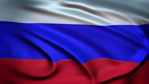Seamless Loop Waving Silky Country Flag Russia Stock Footage 286346569