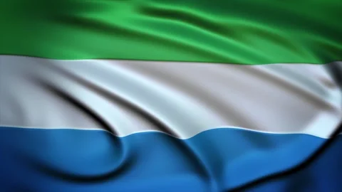Seamless Loop Waving Silky Country Flag Sierra Leone Stock Footage 286346659