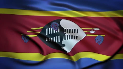 Seamless Loop Waving Silky Country Flag Swaziland Stock Footage 286346716