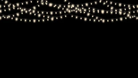 Seamless loop white  beautiful christmas string light bulb string with flashing  스톡 동영상 245701554