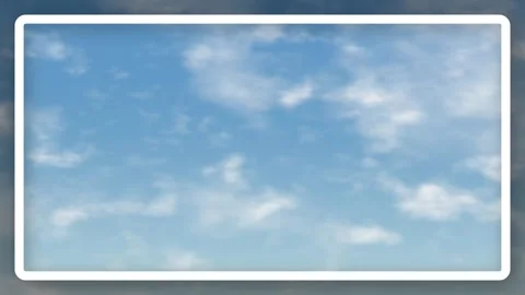 Seamless Loop of White Clouds Drifting Through a Bright Blue Sky Stock Footage 341461901