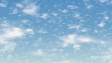 Seamless Loop of White Clouds Drifting Across a Blue Sky Stock Footage 341537978