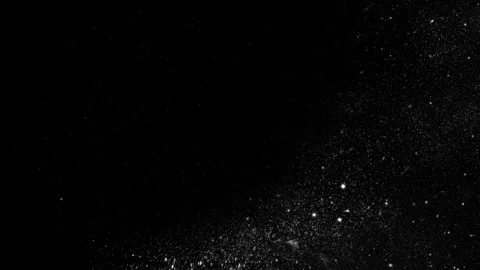 Seamless loop white dust particles floating on dark black background Stock Footage 348270997