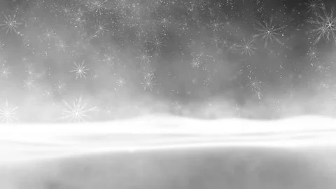 Seamless loop winter snowy background with snowflakes animation Stock Footage 340236692