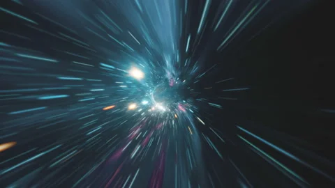 Seamless loop wormhole straight through time and space, warp straight ahead Stock Footage