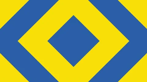 Seamless loop yellow and blue geometric animation with rectangular elements Stock Footage 172130952