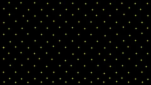 Seamless Loop of Yellow Twinkling Stars Pattern on Black Background 4k Video stock 331870022