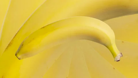 Seamless loop zooming Bananas background. Exotic fruit in seamless loop Stock Footage 221932976