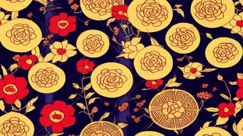 Seamless Loopable Animation With Chinese Video stock 215452196