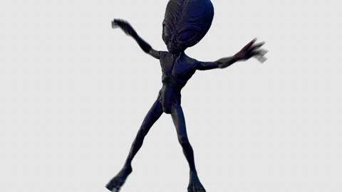 Seamless loopable animation of a terror alien with alpha channel Stock Footage 337325021
