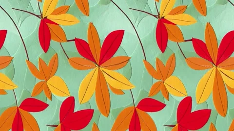 Seamless Loopable Autumn Flower Animation Stock Footage 215442300