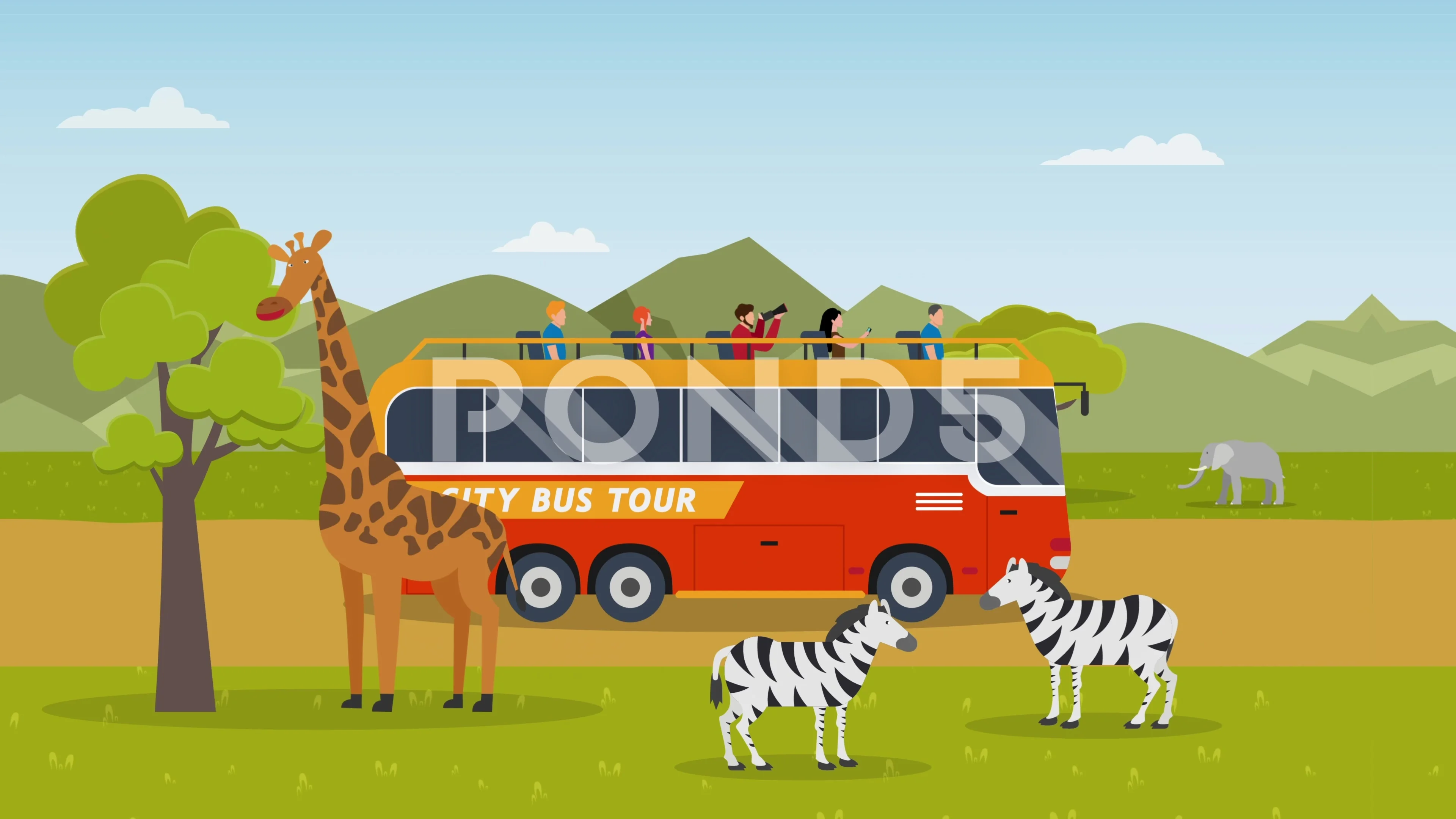 Safari Bus Stock Footage ~ Royalty Free Stock Videos | Pond5