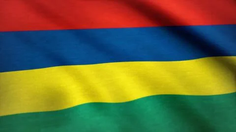 Seamless Loopable Flag of Mauritius. Mauritius Flag. Background Seamless Looping Illustrazione stock