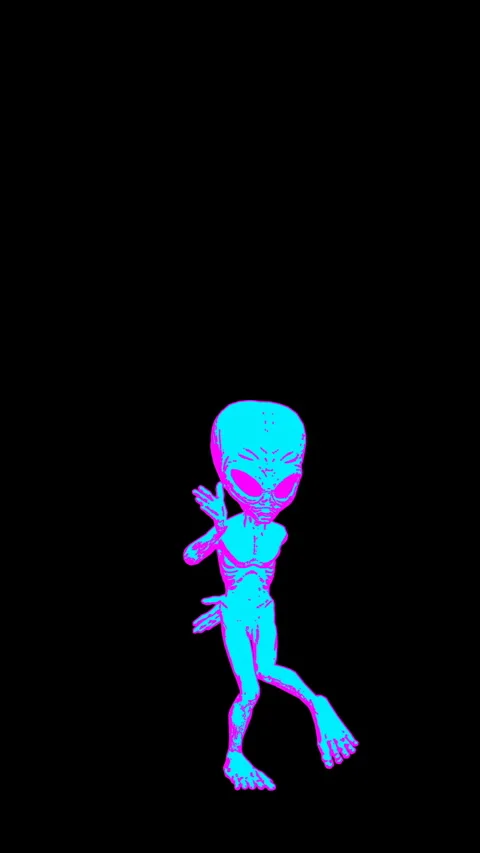 Seamless loopable vertical video  animation of an alien swing dancing in cartoon 스톡 동영상 305625746