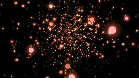 Seamless looped 3D rendering animation of colorful particles Stock Footage 123733511