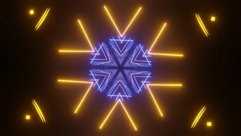 Seamless looped 3D rendering animation of an abstract colored tunnel Stock Footage 167861926