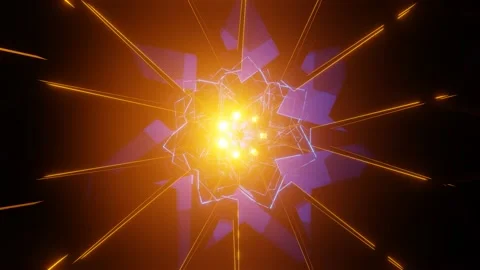 Seamless looped 3D rendering animation of an abstract colored tunnel Stock Footage 167861943