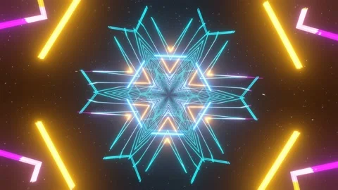 Seamless looped 3D rendering animation of an abstract colored tunnel Stock Footage 167862010