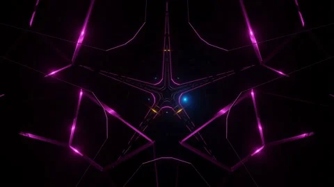 Seamless looped 3D rendering animation of an abstract colored tunnel Stock Footage 167862102