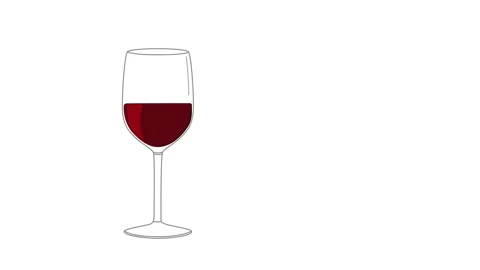 Seamless looped animation of red wine gl... | Stock Video | Pond5
