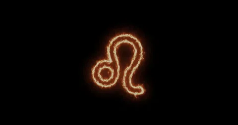 Seamless looped animation of a rotating Leo astrological sign in a modern univer Stock Footage 335459503