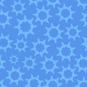 Seamless Looped Pattern in Cold Blue Stock Illustration