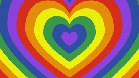 Seamless looped retro background with rainbow hearts Stock Footage 263185672