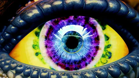 Seamless Looping 3D Alien Eye Illustration Video stock 245483999