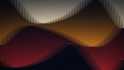 Seamless Looping 3D Undulating Ribbed Waves Abstract Background Stock Footage 345713178