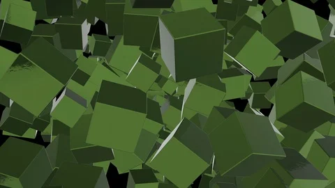 Seamless looping 4K abstract rotating cube animation Stock Footage 105755813