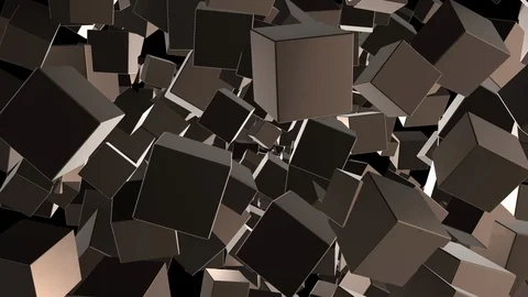 Seamless looping 4K abstract rotating cube animation Stock Footage 105756233