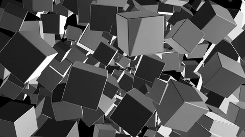 Seamless looping 4K abstract rotating cube animation Stock Footage 105757722