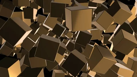 Seamless looping 4K abstract rotating cube animation Stock Footage 105758592