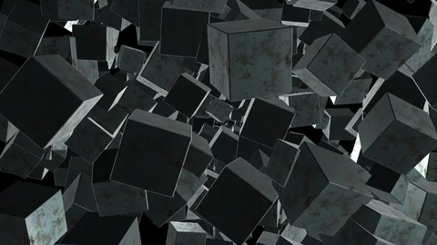 Seamless looping 4K abstract rotating cube animation Stock Footage 105759597