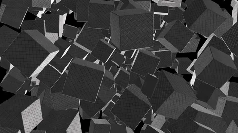 Seamless looping 4K abstract rotating cube animation Stock Footage 105759994