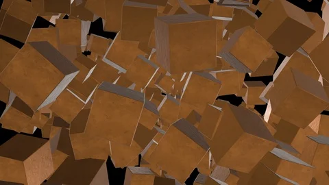 Seamless looping 4K abstract rotating cube animation Stock Footage 105760437