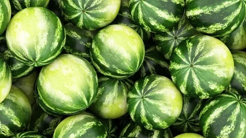 Seamless Looping 4K Animation of Heap of Watermelons Abstract Background Stock Footage 74219807