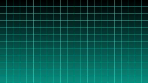 Seamless Looping 4K Cyan Retro Futuristic Digital Grid Background Animation for  Stock Footage 317754039
